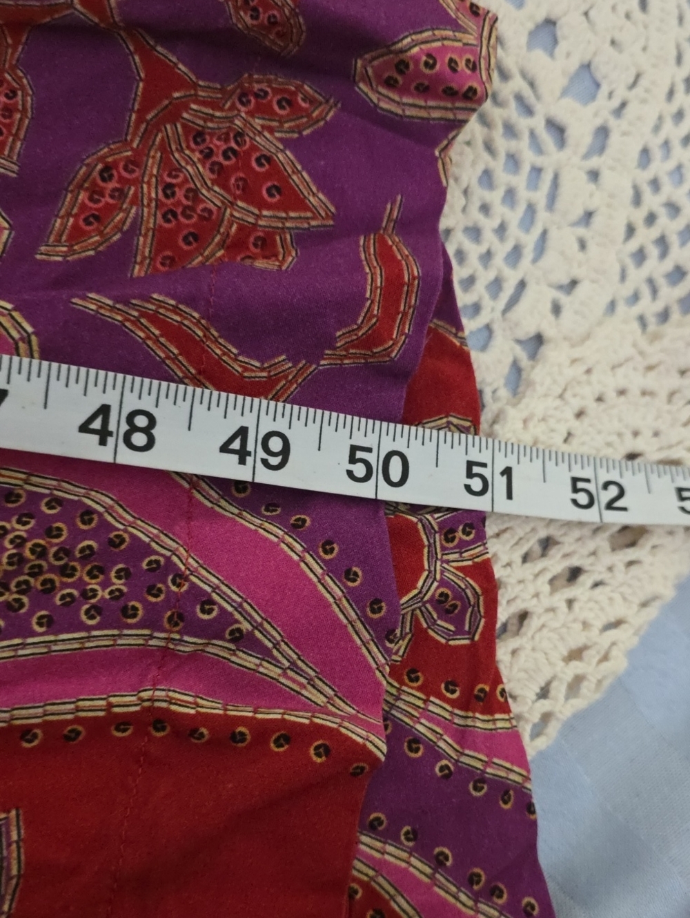 Farm Rio Women's Boho Red & Purple Paisley Maxi Dress Balloon Sleeves Sz L READ - Picture 12 of 13
